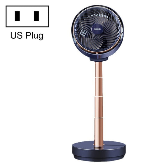 Shaking Head Air Circulation Fan Household Silent Bedroom Floor Fan, US Plug(Dark Blue) - Consumer Electronics by buy2fix | Online Shopping UK | buy2fix
