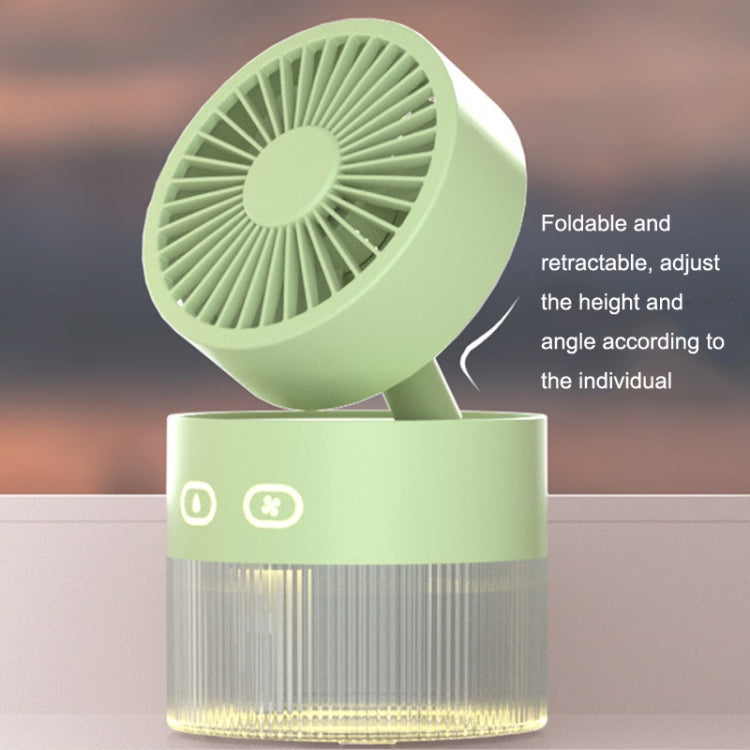 OM008 Desktop Foldable Spray Humidification Mini USB Water Cooling Fan(Mousse Green) - Consumer Electronics by buy2fix | Online Shopping UK | buy2fix