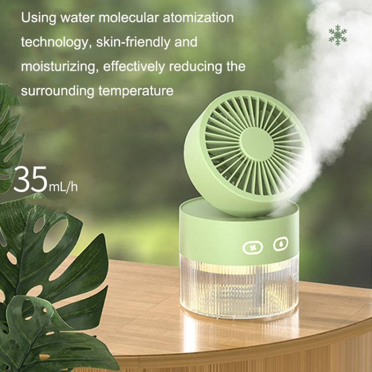 OM008 Desktop Foldable Spray Humidification Mini USB Water Cooling Fan(Mousse Green) - Consumer Electronics by buy2fix | Online Shopping UK | buy2fix