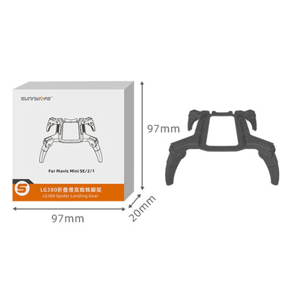 Sunnylife LG380 Heightening Spider Tripod Folding Drop Protection Bracket For DJI Mini 2 / SE(Grey) - Other by Sunnylife | Online Shopping UK | buy2fix