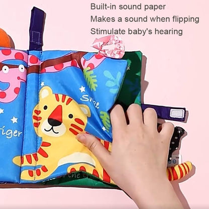 Tail Cloth Book Baby Enlightenment 3D Early Education Cloth Book(Jungle) - Toys & Hobbies by buy2fix | Online Shopping UK | buy2fix