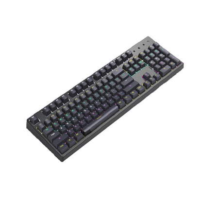 Bluetooth Wired 104-key Two-color Translucent Keycap Mechanical Keyboard(Black) - Wired Keyboard by buy2fix | Online Shopping UK | buy2fix