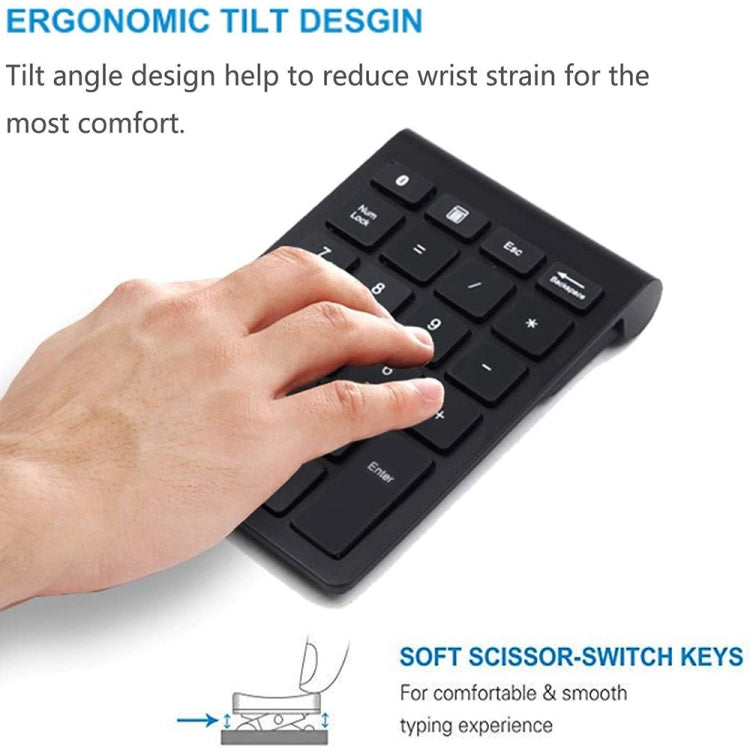 BT304 22 Keys Laptop Mini Wireless Keyboard, Spec: 2.4G (Black) - Wireless Keyboard by buy2fix | Online Shopping UK | buy2fix