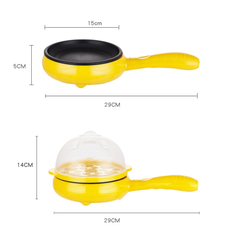 350W Electric Egg Omelette Cooker Frying Pan Steamer Cooker,EU Plug,Style: Pan+Wood Shovel Yellow - Home & Garden by buy2fix | Online Shopping UK | buy2fix