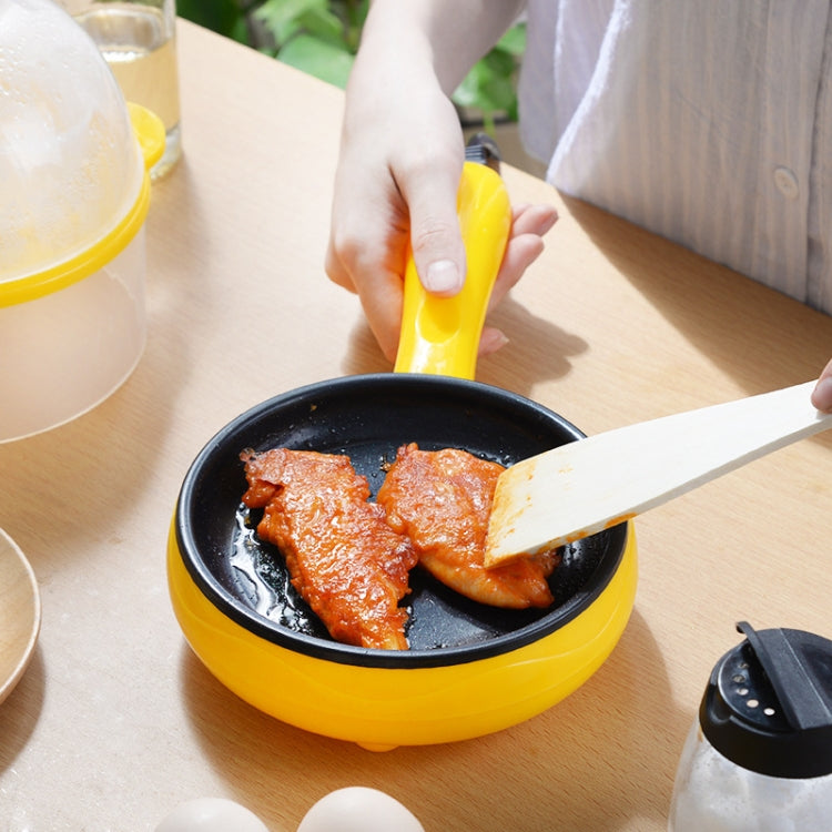 350W Electric Egg Omelette Cooker Frying Pan Steamer Cooker,EU Plug,Style: Pan+Wood Shovel Yellow - Electric Skillets by buy2fix | Online Shopping UK | buy2fix