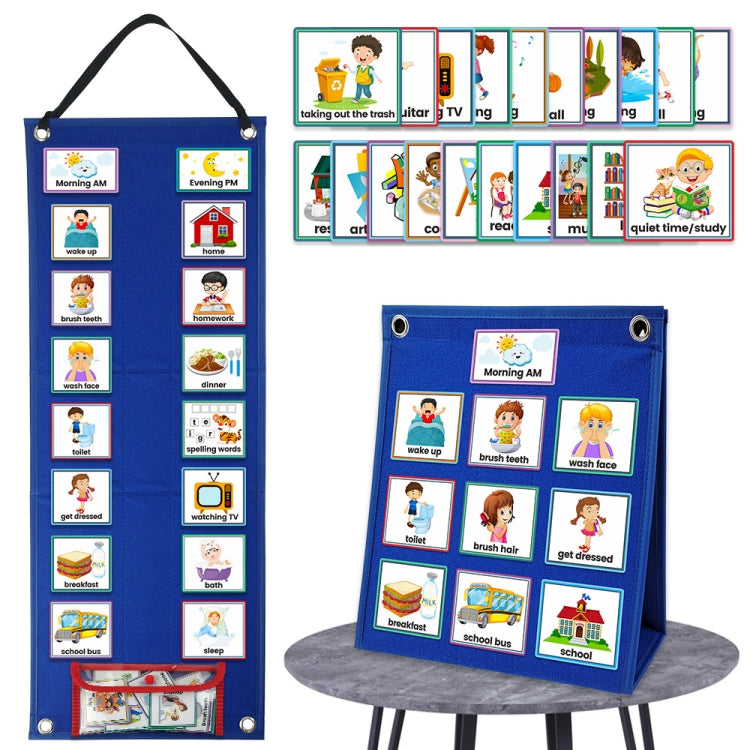 Children Visual Calendar Daily Work Planner Early Education Hanging Bag - Early Education Toys by buy2fix | Online Shopping UK | buy2fix