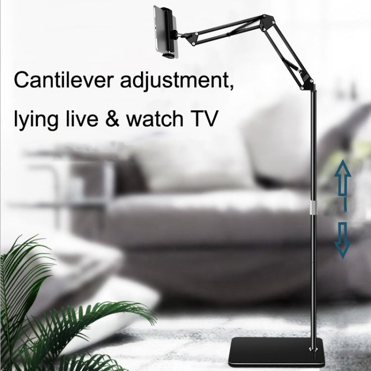155cm Live Broadcast Bedside Cantilever Floor Bracket Bluetooth Remote Control Model (Black) - Lazy Bracket by buy2fix | Online Shopping UK | buy2fix