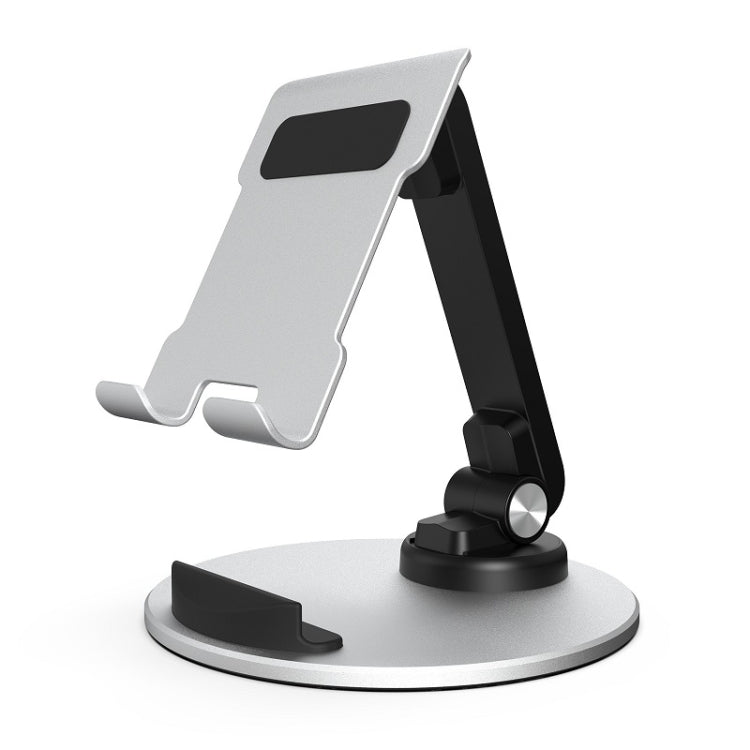 Portable Mobile Phone Tablet Desktop Stand, Color: Round Swivel Silver - Desktop Holder by buy2fix | Online Shopping UK | buy2fix