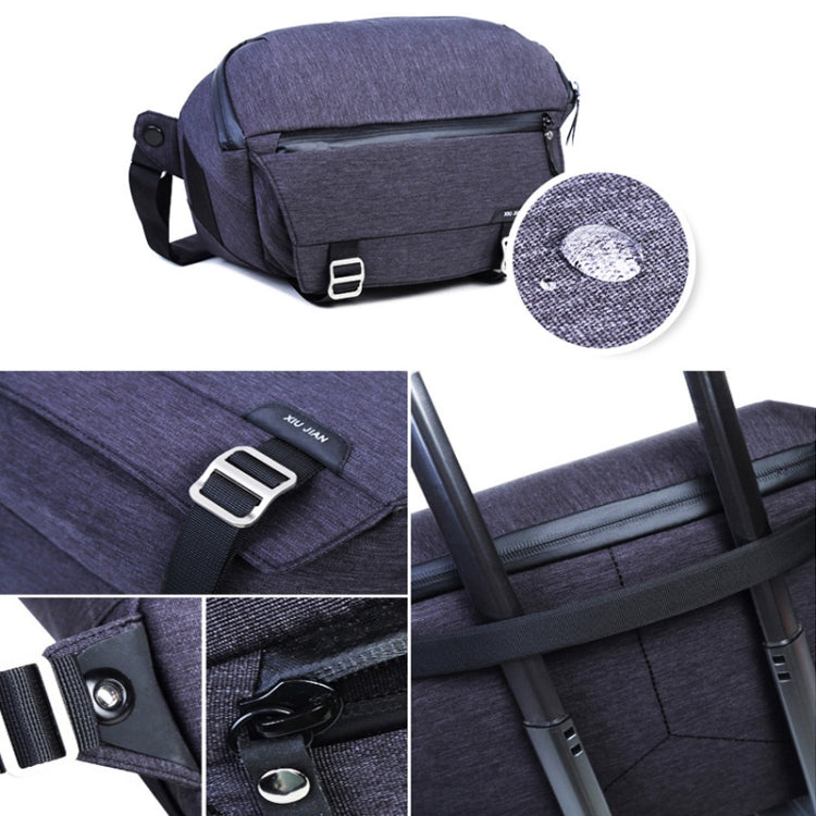 XIUJIAN Crossbody Waterproof Lightweight SLR Camera Bag, Color: 10L Light Gray - Camera Accessories by XIUJIAN | Online Shopping UK | buy2fix