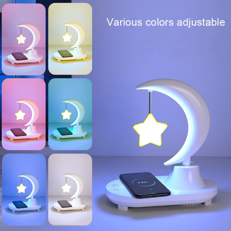 Bluetooth Speakers LED Colorful Atmosphere Night Light, Style: TB-35SW Star With Wireless Charger - Night Lights by buy2fix | Online Shopping UK | buy2fix