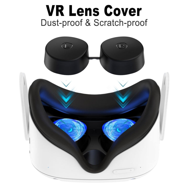 Dustproof Scratch Resistant VR Glasses TPU Lens Protector, For Oculus Quest 2(Grey) - Consumer Electronics by buy2fix | Online Shopping UK | buy2fix