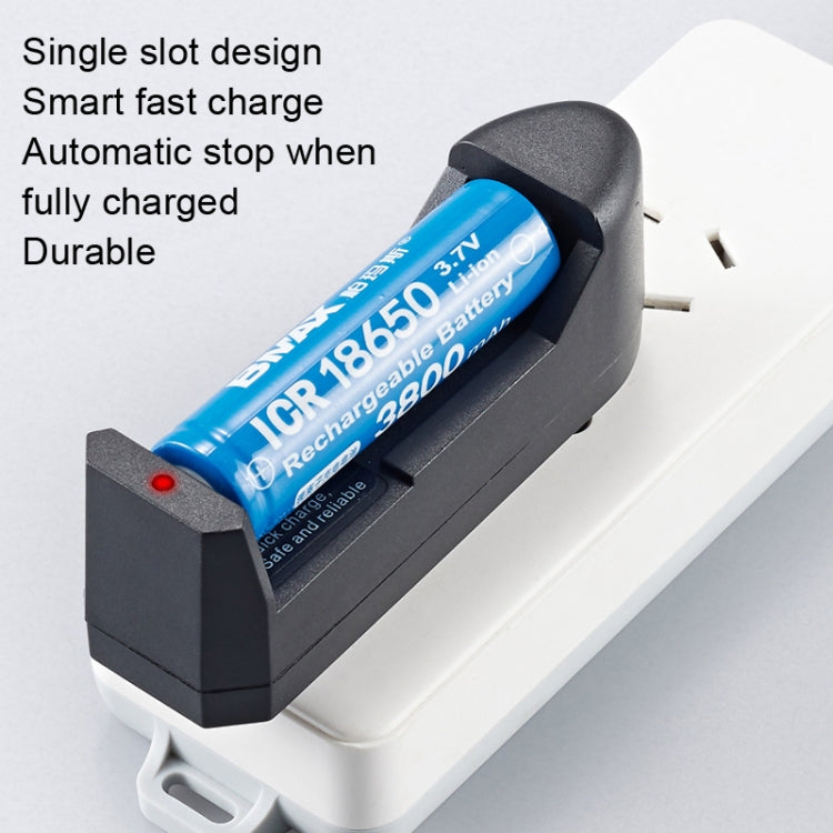 10 PCS BMAX Single Slot Direct Insert Power Supply 18650 Lithium Battery Charger(US Plug) - Consumer Electronics by BMAX | Online Shopping UK | buy2fix