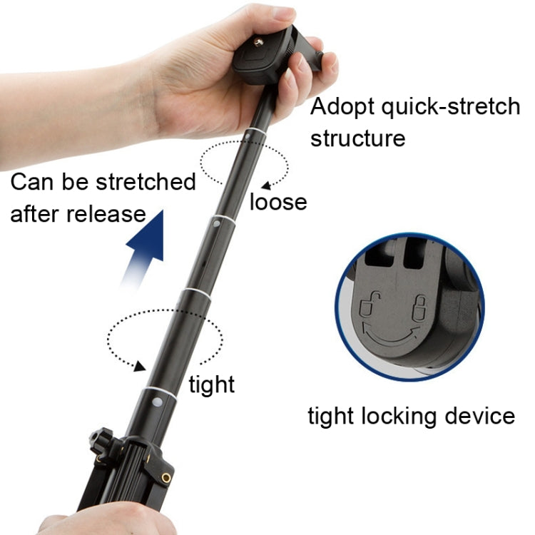 YUNTENG 1388 Selfie Stick Tripod Bluetooth Remote Control Camera Stand(Black) - Consumer Electronics by YUNTENG | Online Shopping UK | buy2fix