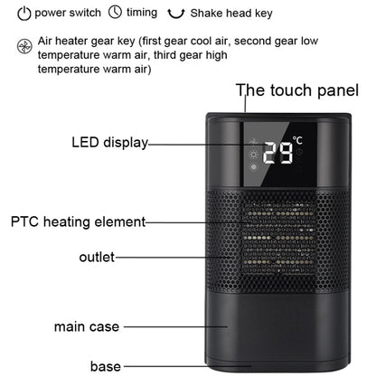 N8 Table Air Heater Indoor Quick Heat Energy Saving Electric Heater,  Specification: EU Plug(White) - Consumer Electronics by buy2fix | Online Shopping UK | buy2fix