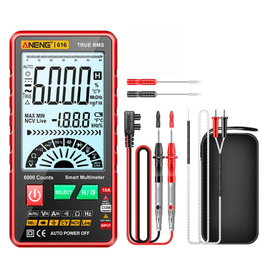 ANENG 616 Automatic High-precision Digital Display Capacitance Multimeter, Color: Red(Color Box) - Consumer Electronics by ANENG | Online Shopping UK | buy2fix