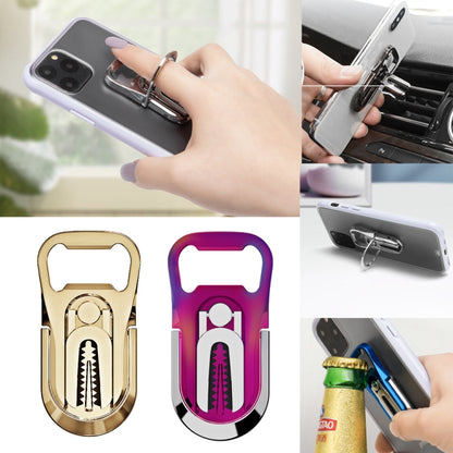 Multifunction Car Air Vent Phone Holder Finger Ring Phone Bracket Bottle Opener(Dazzling Color) - Ring Holder by buy2fix | Online Shopping UK | buy2fix