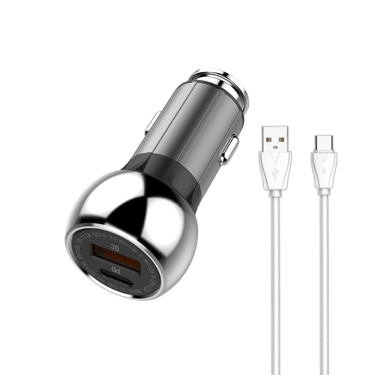 LDNIO C1 36W PD + QC 3.0 Car Fast Charger High Power Smart USB Car Charger with USB-C/Type-C Cable - In Car by LDNIO | Online Shopping UK | buy2fix