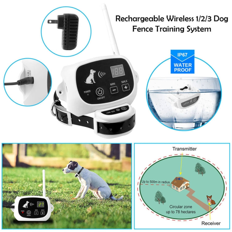 KD-661 500m Wireless Electric Dog Pet Fence Shock Collar,Spec: For Two Dog(EU Plug) - Home & Garden by buy2fix | Online Shopping UK | buy2fix