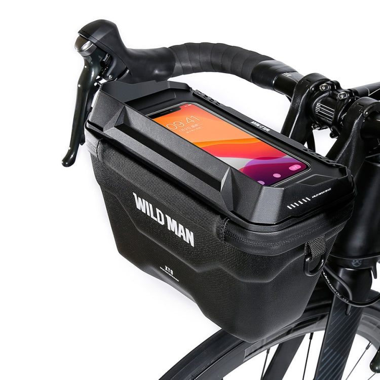 WILD MAN XT8 3L Bicycle EVA Hard Shell Touch Screen Waterproof Head Bag(Black) - Bicycle Bags by WILD MAN | Online Shopping UK | buy2fix