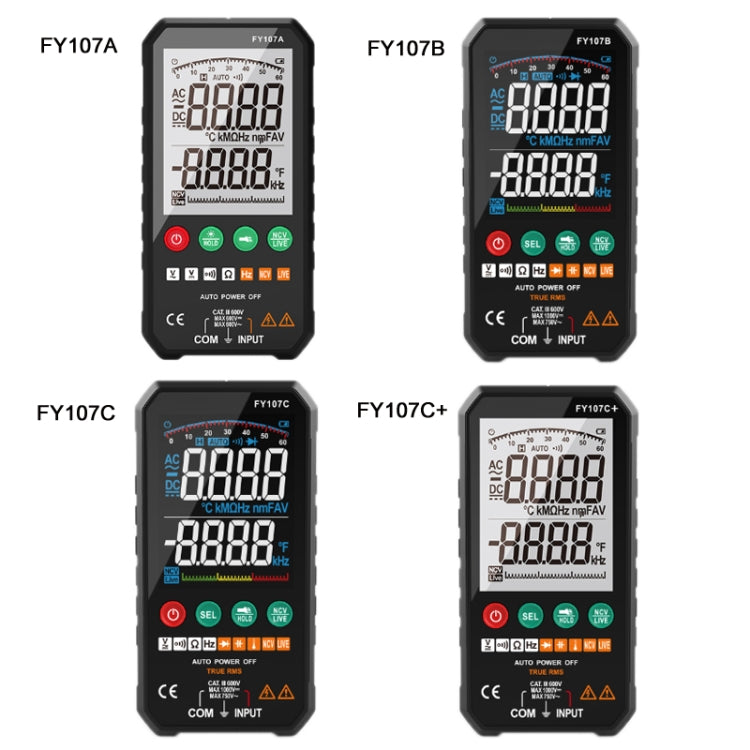 FY107C+ Automatic/Manual High Precision Intelligent Portable Digital Multimeter With Temperature Capacitive Diodes - Consumer Electronics by buy2fix | Online Shopping UK | buy2fix