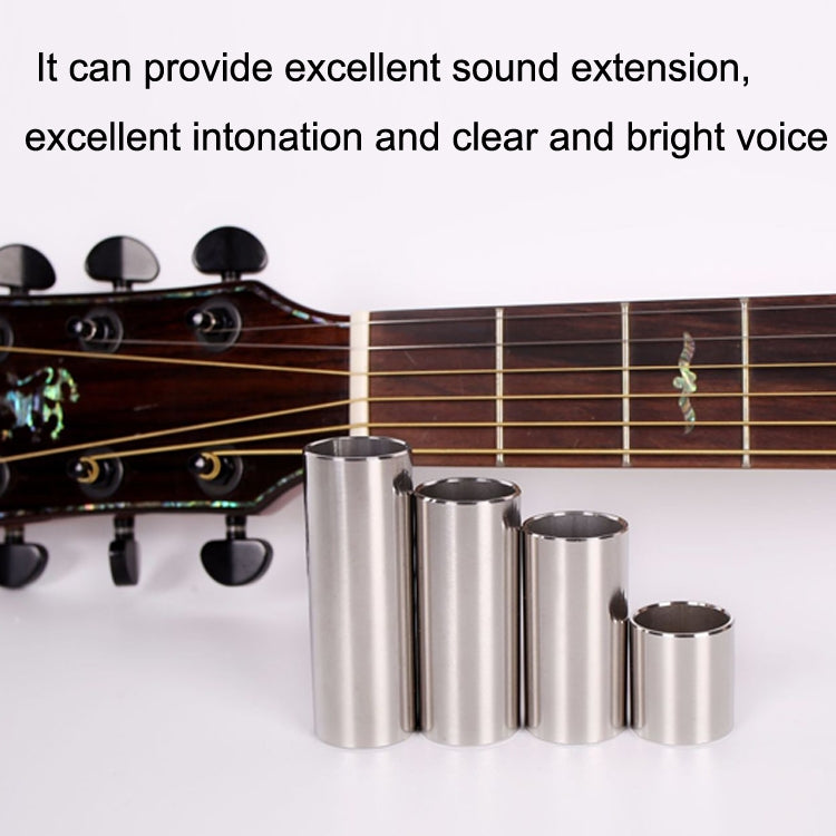 2PCS Stainless Steel Guitar Slide Tube Folk Slide Block, Size: 70mm(Black) - Guitar Tuner by buy2fix | Online Shopping UK | buy2fix