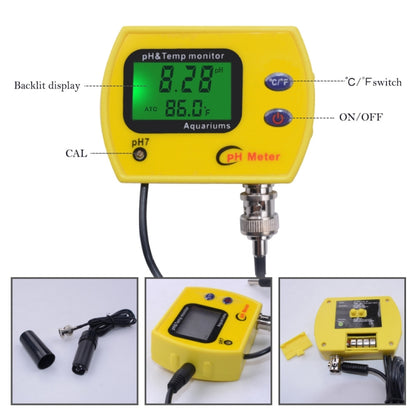 PH Tester Durable Acid Meter Swimming Pool Temperature Monitor With Backlight, Plug Type: US Plug - Consumer Electronics by buy2fix | Online Shopping UK | buy2fix