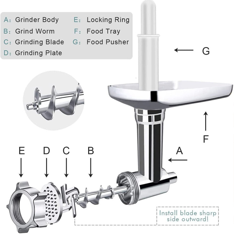 For KitchenAid Porking Enemy Accessories Dough Maker Grinder Meat Universal Set, Color: White - Home & Garden by buy2fix | Online Shopping UK | buy2fix