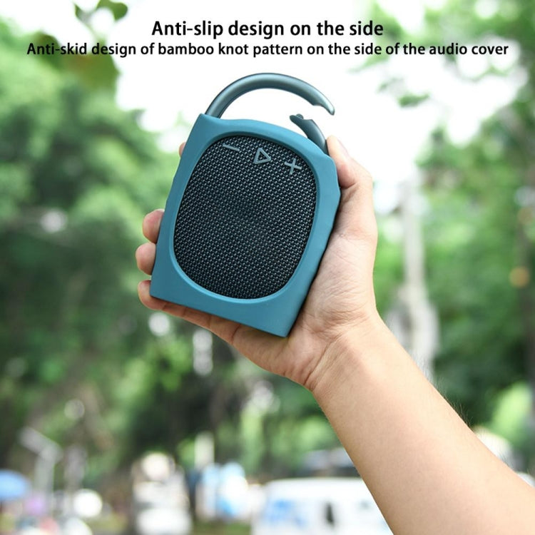 For JBL Clip 4 Bluetooth Speaker Silicone Case Protective Cover With Straps(Blue) - Protective Case by buy2fix | Online Shopping UK | buy2fix