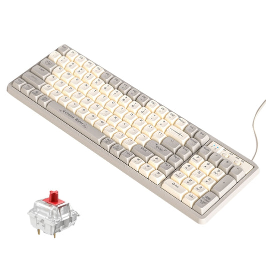 LANGTU GK102 102 Keys Hot Plugs Mechanical Wired Keyboard. Cable Length: 1.63m, Style: Red Shaft (Beige Knight) - Wired Keyboard by LANGTU | Online Shopping UK | buy2fix