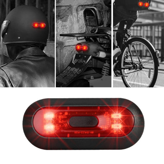 Motorbike Helmet Warning Light USB Rechargeable Waterproof Tail Light, Specification: 4 Beads B Model - In Car by buy2fix | Online Shopping UK | buy2fix
