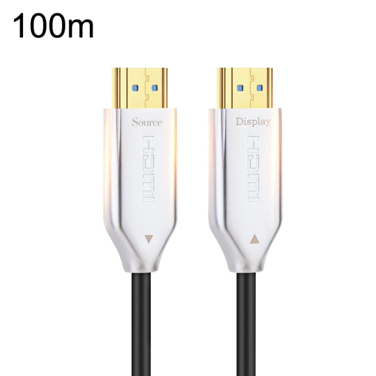 2.0 Version HDMI Fiber Optical Line 4K Ultra High Clear Line Monitor Connecting Cable, Length: 100m With Shaft(White) - Cable by buy2fix | Online Shopping UK | buy2fix