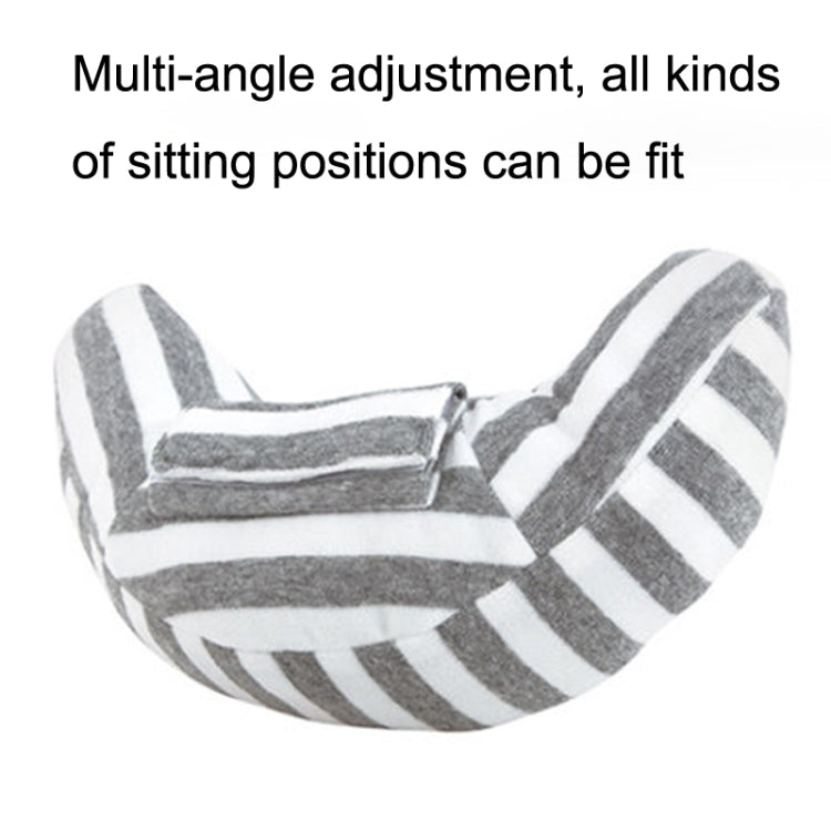 2pcs Children Neck Headrest Comfortable Shoulder Cover Car Neck Guard Pillow(Gray Stripe) - In Car by buy2fix | Online Shopping UK | buy2fix