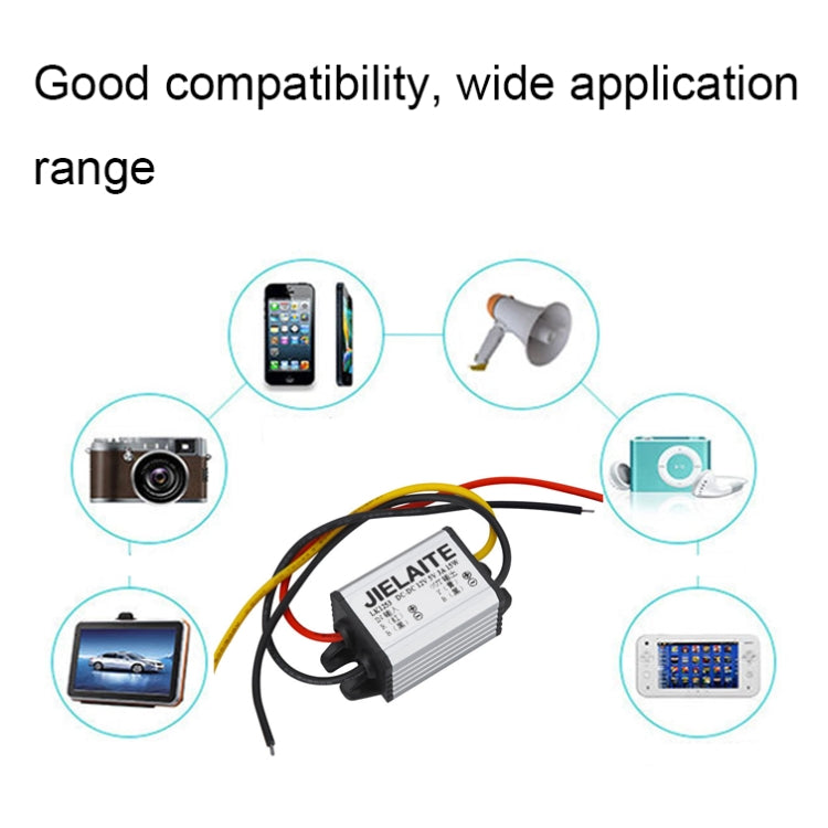 JIELAITE LK1253 15W Aluminum Alloy Intelligent Protection Waterproof Car Power Converter(12V to 9V/2A) - In Car by JIELAITE | Online Shopping UK | buy2fix