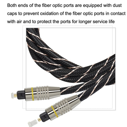 EMK HB/A6.0 SPDIF Interface Digital High-Definition Audio Optical Fiber Cable, Length: 2m(Black White Net) -  by EMK | Online Shopping UK | buy2fix