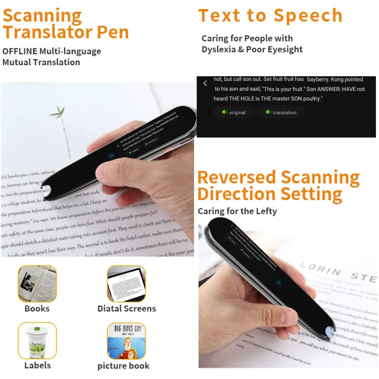 X2 International Version Multilingual Translation Pen Offline Learning Scanning Pen 112 Languages(Black) - Consumer Electronics by buy2fix | Online Shopping UK | buy2fix