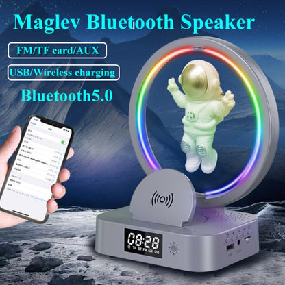 Y-558 Magnetic Levitation Astronaut TWS Bluetooth Speaker With RGB Light,Style: Golden Wireless Charging - Desktop Speaker by buy2fix | Online Shopping UK | buy2fix