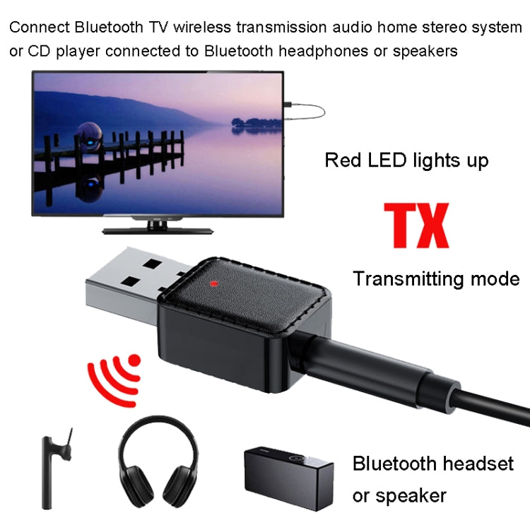 RX-TX-413 USB Bluetooth Receiving Launch 2 In 1 Adapter(White) - Audio Receiver Transmitter by buy2fix | Online Shopping UK | buy2fix