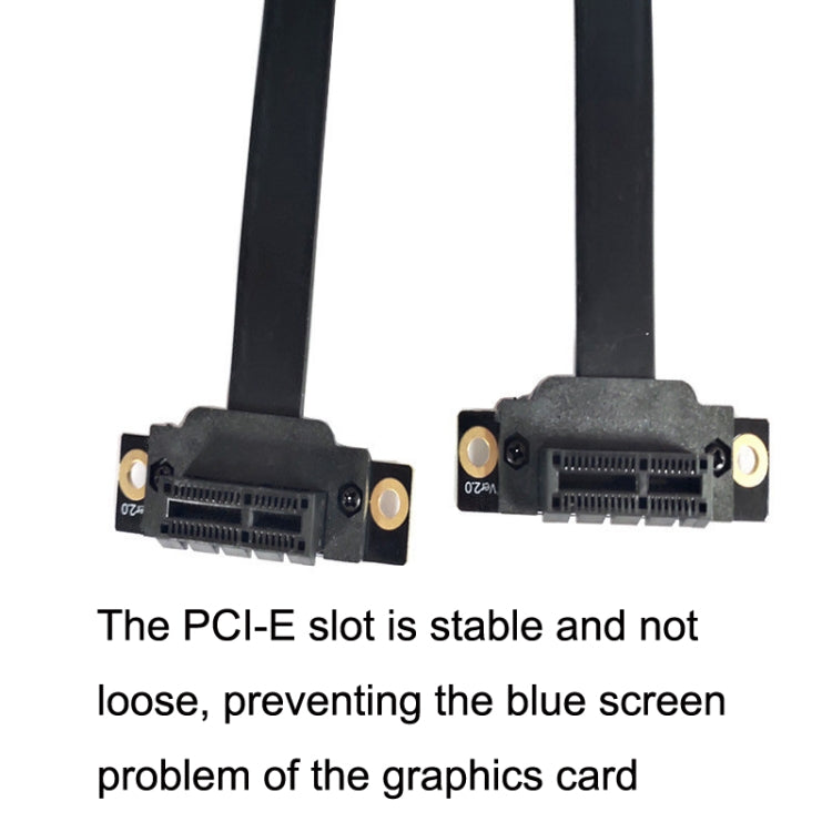 PCI-E 3.0 1X 180-degree Graphics Card Wireless Network Card Adapter Block Extension Cable, Length: 20cm -  by buy2fix | Online Shopping UK | buy2fix