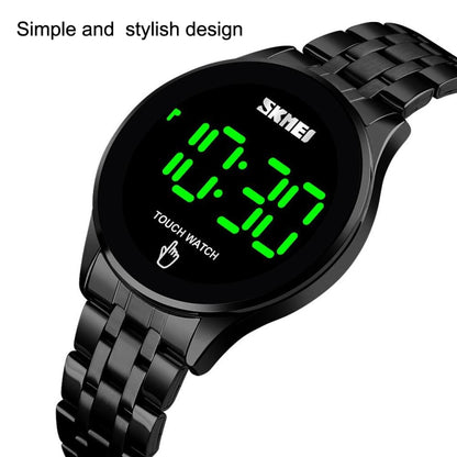 SKMEI 1579 Simple Touch Screen LED Luminous Stainless Steel Electronic Watch, Color: Gold - Alloy Watches by SKMEI | Online Shopping UK | buy2fix