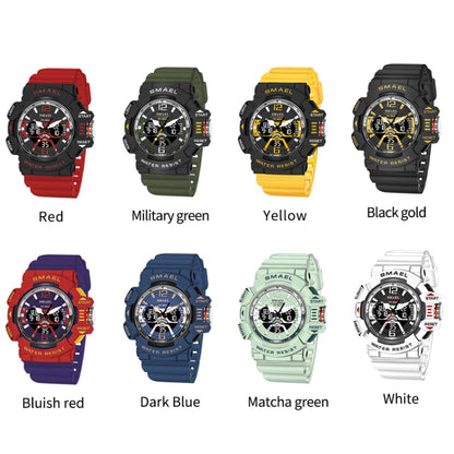 SMAEL 8065 Waterproof Sports Multifunctional Luminous Watch Men(Blue Red) - Sport Watches by SMAEL | Online Shopping UK | buy2fix