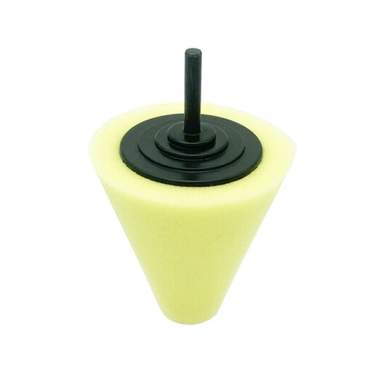 Car Cone 3 inch Polishing Sponge Waxing Sponge Wheel(Yellow) - In Car by buy2fix | Online Shopping UK | buy2fix