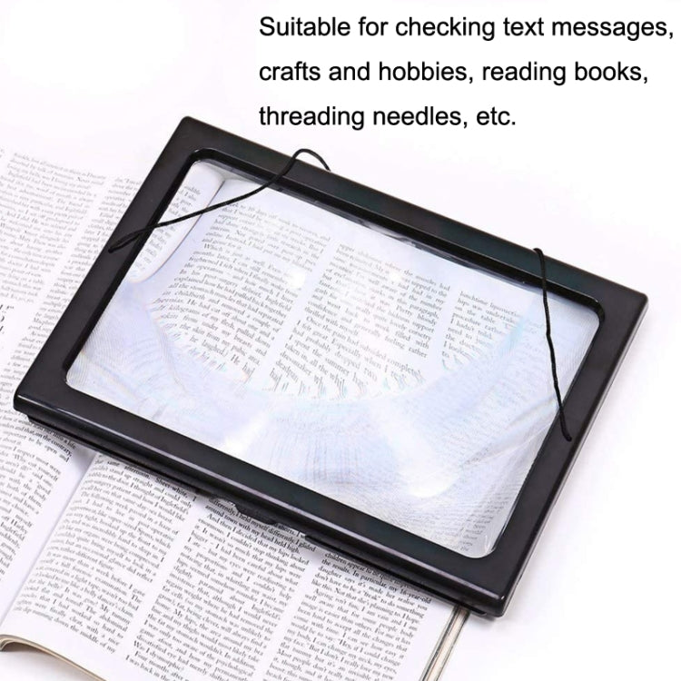 WJ10015 Full Page Reading LED Light Three-dimensional Folding Bracket Magnifying Glass - Consumer Electronics by buy2fix | Online Shopping UK | buy2fix