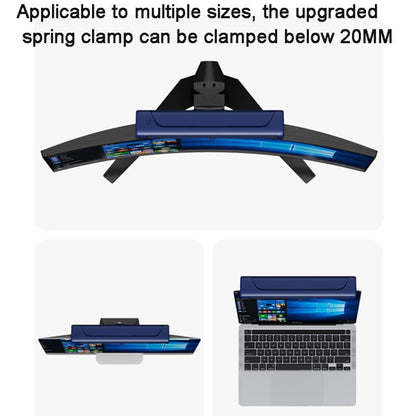 WT-F60 Laptop Computer Hanging Screen Fan USB Rechargeable Desktop Vertical Fan(White) - Consumer Electronics by buy2fix | Online Shopping UK | buy2fix