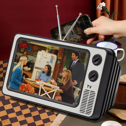 Retro TV Mobile Phone Screen Video Amplifier Mobile Phone Holder(Brown Wood) - Screen Magnifier by buy2fix | Online Shopping UK | buy2fix