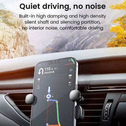 S03 Vehicle Air Outlet Gravity Navigation Mobile Phone Holder, Color: White Spiral Clip - In Car by buy2fix | Online Shopping UK | buy2fix