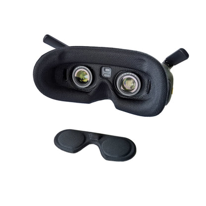 For DJI Goggles 2 Foam Padding Sponge Eye Pad Mask With Lens Cover Black - Consumer Electronics by buy2fix | Online Shopping UK | buy2fix