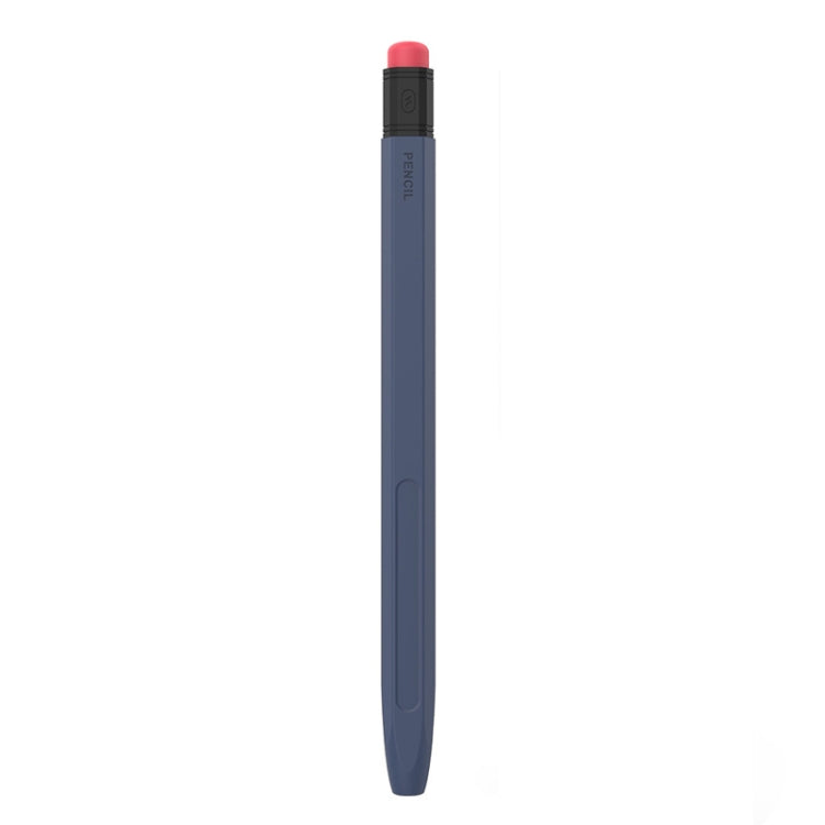 For Apple Pencil 1 AhaStyle PT180-2 Silicone Protective Case Anti-Slip And Anti-Drop Capacitive Pen Case(Midnight Blue) - Pencil Accessories by AhaStyle | Online Shopping UK | buy2fix