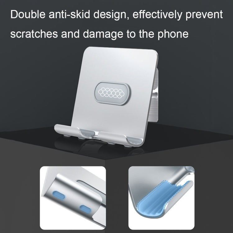 B87 Punch-free Tablet PC Aluminum Alloy Bracket Bathroom Kitchen Adhesive Wall Phone Holder(Silver Gray) - Hand-Sticking Bracket by buy2fix | Online Shopping UK | buy2fix