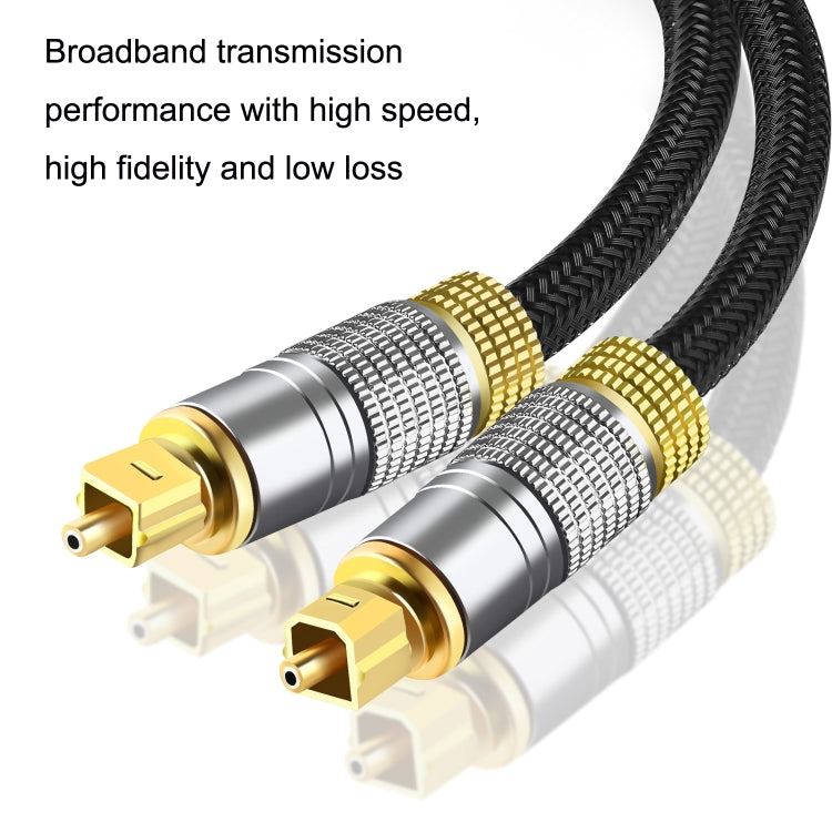 CO-TOS101 1.5m Optical Fiber Audio Cable Speaker Power Amplifier Digital Audiophile Square To Square Signal Cable(Bright Gold Plated) -  by buy2fix | Online Shopping UK | buy2fix