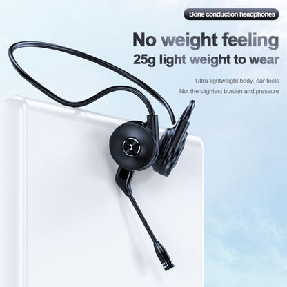 M1 Stereo Sound Running Sports Bone Conduction Bluetooth Earphones With Microphone(Black) - Neck-mounted Earphone by buy2fix | Online Shopping UK | buy2fix